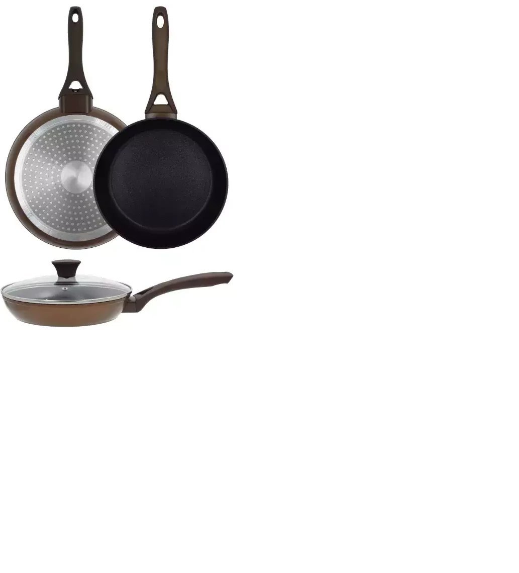 Frying pan Natura with glass lid O24cm induction brown 4744561011872