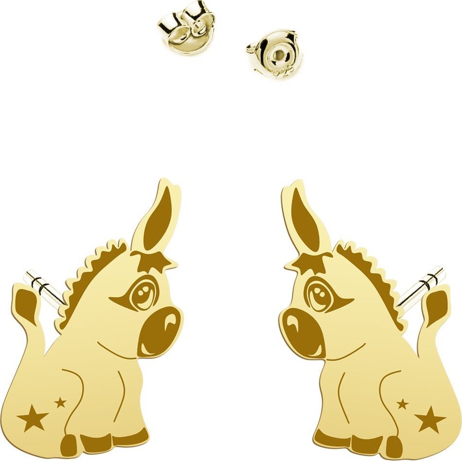 Radziszewska Jewellery Kolczyki Pozłacane Osiołek