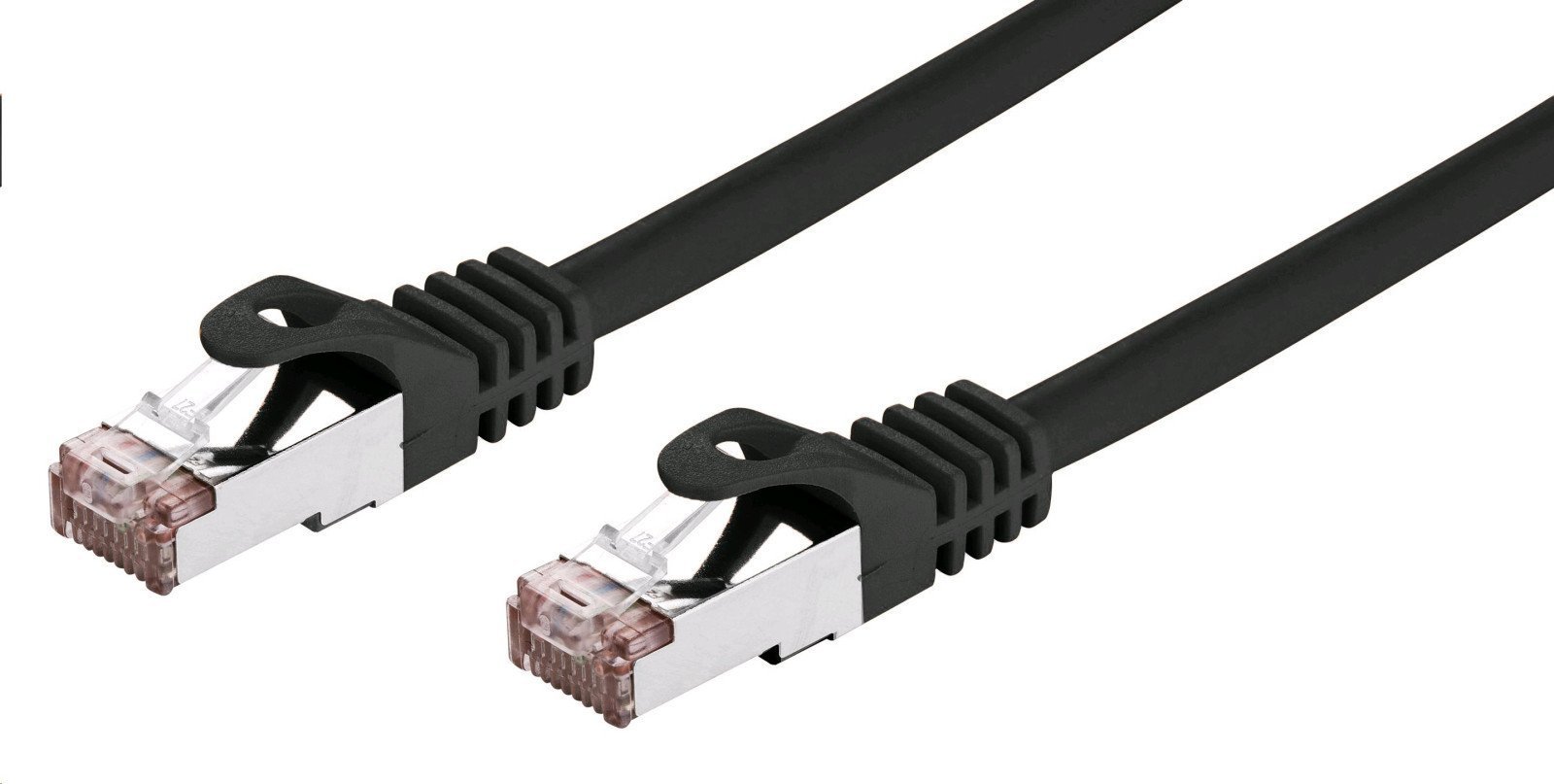 C-Tech C-TECH kabel patchcord Cat6, FTP, černý, 0,5m