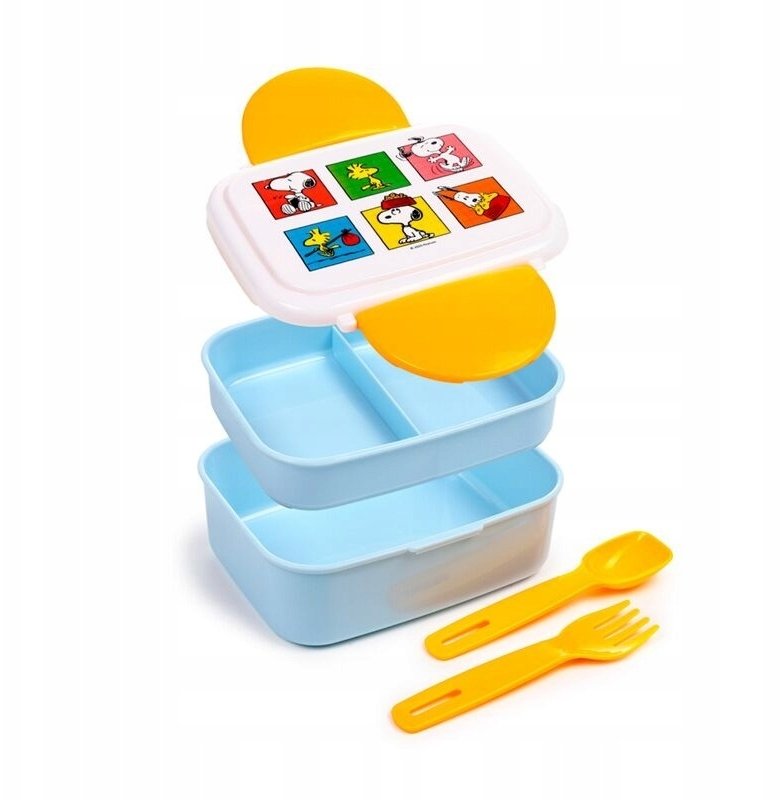 Pudełko na lunch ze sztućcami Peanuts Snoopy