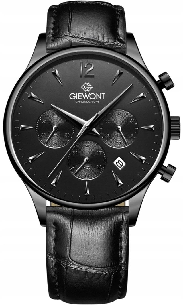 Zegarek Giewont Zegarek Męski Chronograph Sapphire Czarny GW6310-A1