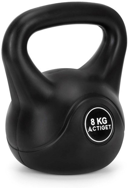 Kettlebell 8 kg odważnik, hantla do ćwiczeń ABS kula do treningu siłowego, czarny UNIWERSALNY