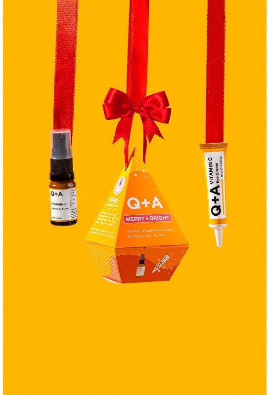 Odos priežiūros priemonių rinkinys Q+A Glow Heroes, 2 vnt.