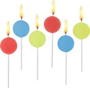 Susy Card SUSYCARD Dekokerzen Mix it rund 3-farbig sort., 6er