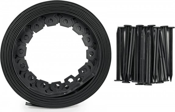 Bradas Zestaw z obrzeżem trawnikowym EASY BORDER - 40mm czarny