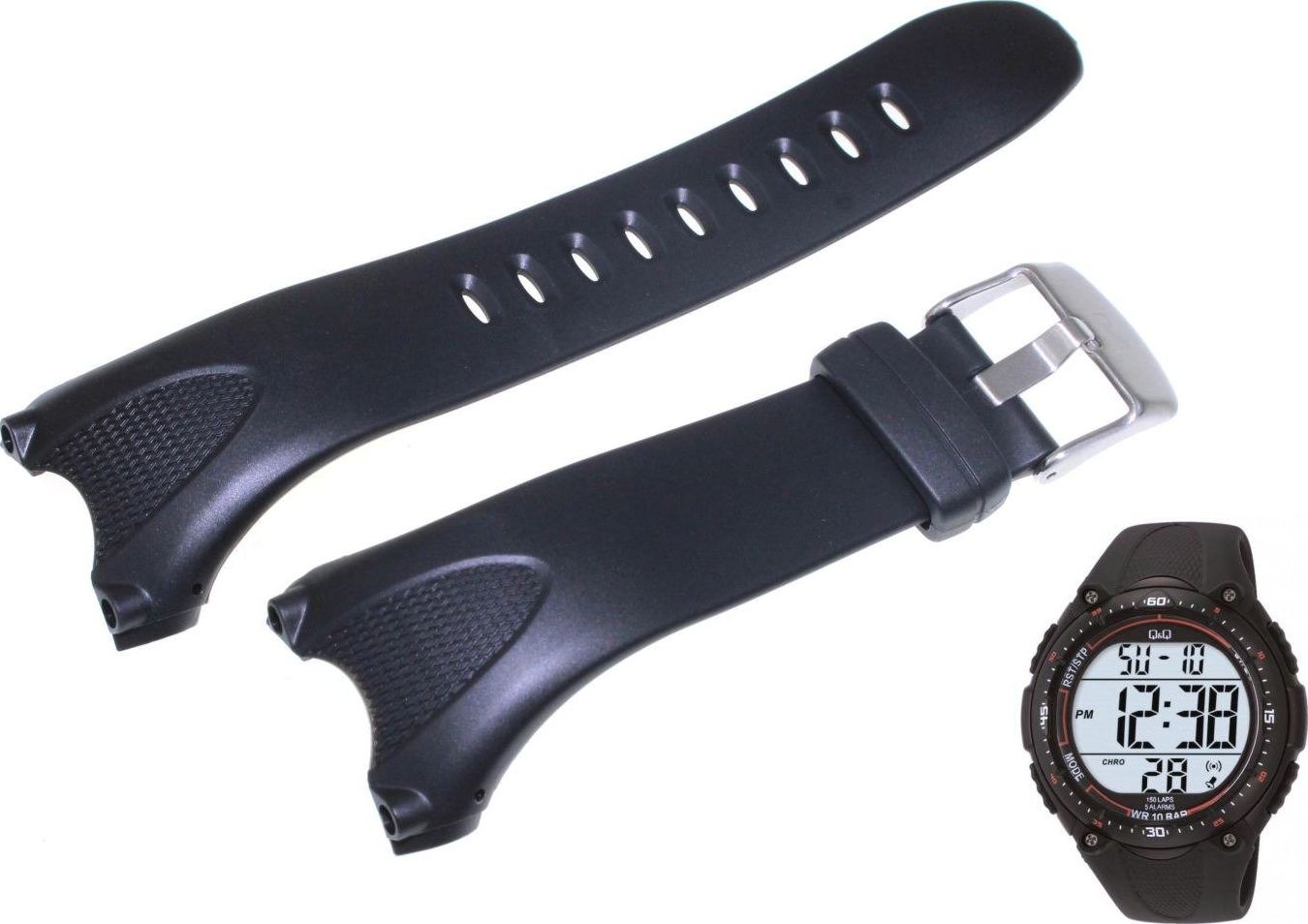 Q&Q Pasek do zegarka Q&Q M010-001 28 mm Tworzywo uniwersalny