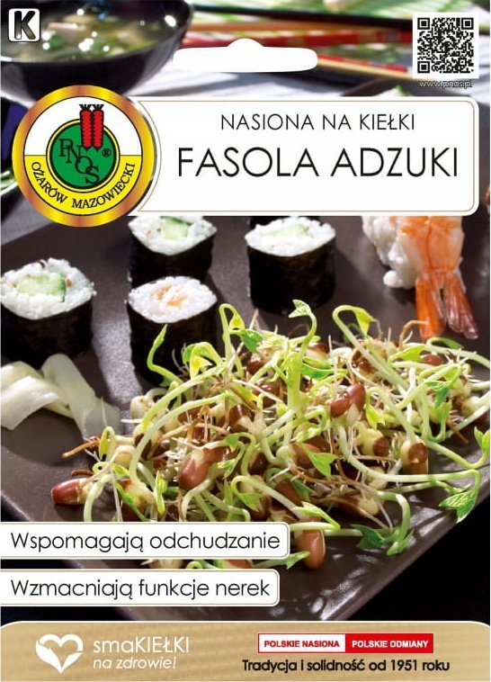 Fasola Adzuki 20g Nasiona na kiełki Źródło zdrowia i energii