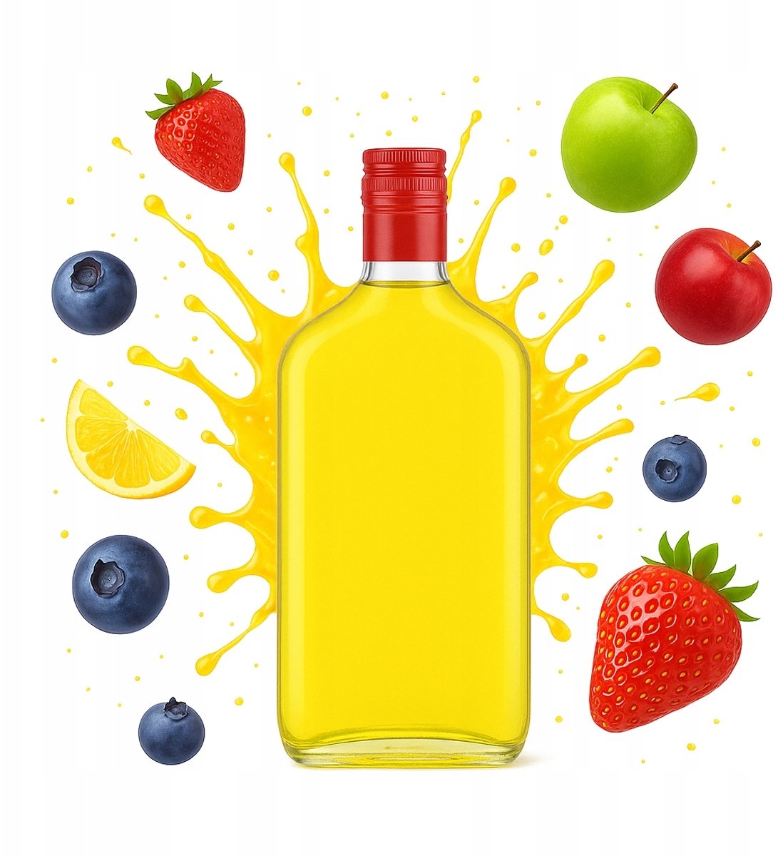 Butelka PIERSIÓWKA 350ml + zakrętka Płaska na NALEWKI BIMBER ALKOHOL SOK