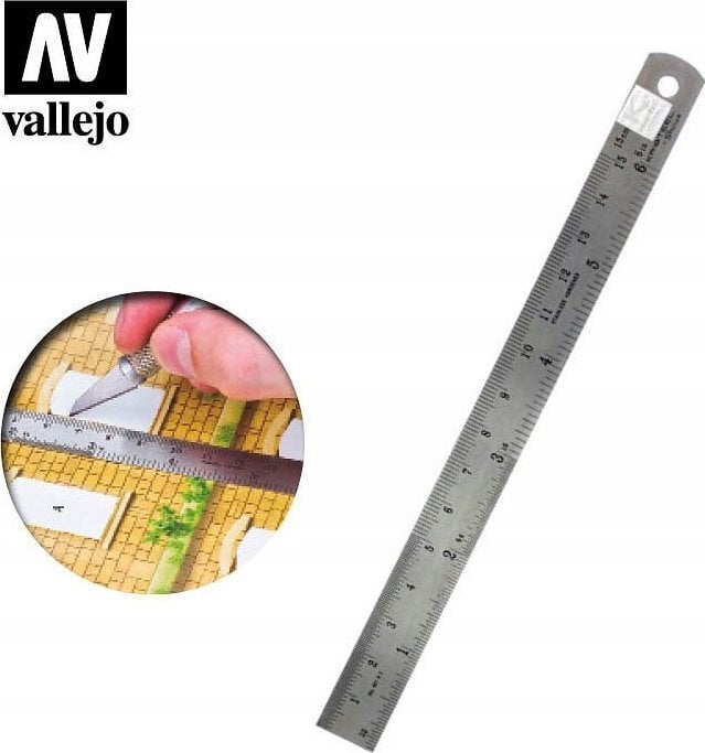 Vallejo Vallejo: T15003 - Tools - Steel Rule (150 mm)