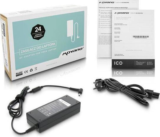 Zasilacz do laptopa Movano 90 W, 1.7 mm, 4.6 A, 19.5 V (ZZ/DEL195462C)