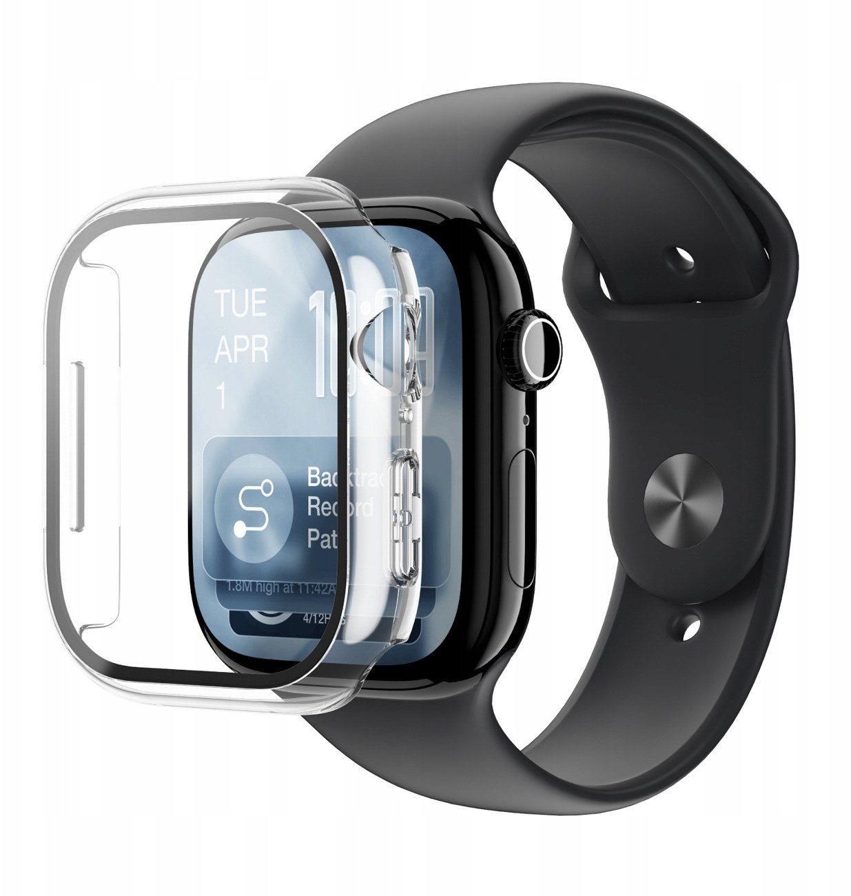 Amazingthing Szkło ochronne Radix z etui na Apple Watch Series 11 46 mm - przezroczyste