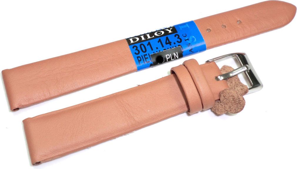 Diloy Skórzany pasek do zegarka 14 mm Diloy 301.14.3