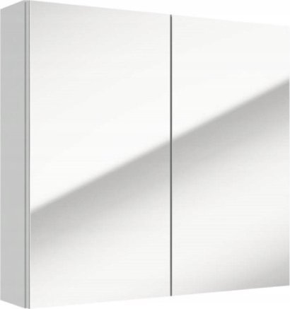 Deftrans Szafka łazienkowa wisząca z lustrem biała 65x60x13 cm Salsa