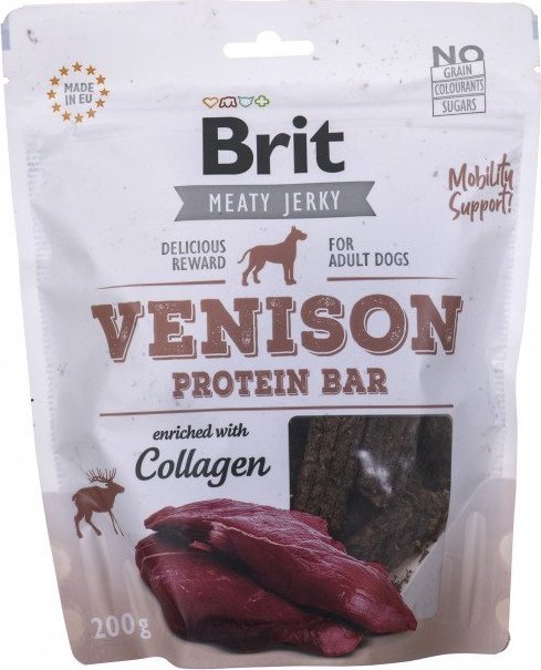 Brit Brit Jerky Venison Protein Bar Dziczyzna - przysmak dla psa - 200g