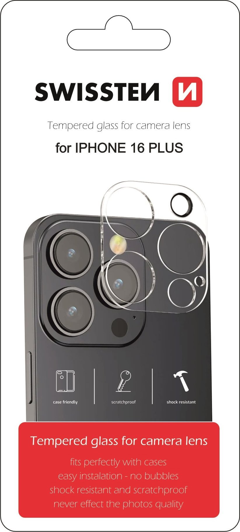 Swissten Tempered Glass For Camera Lens For Apple Iphone 16 Plus