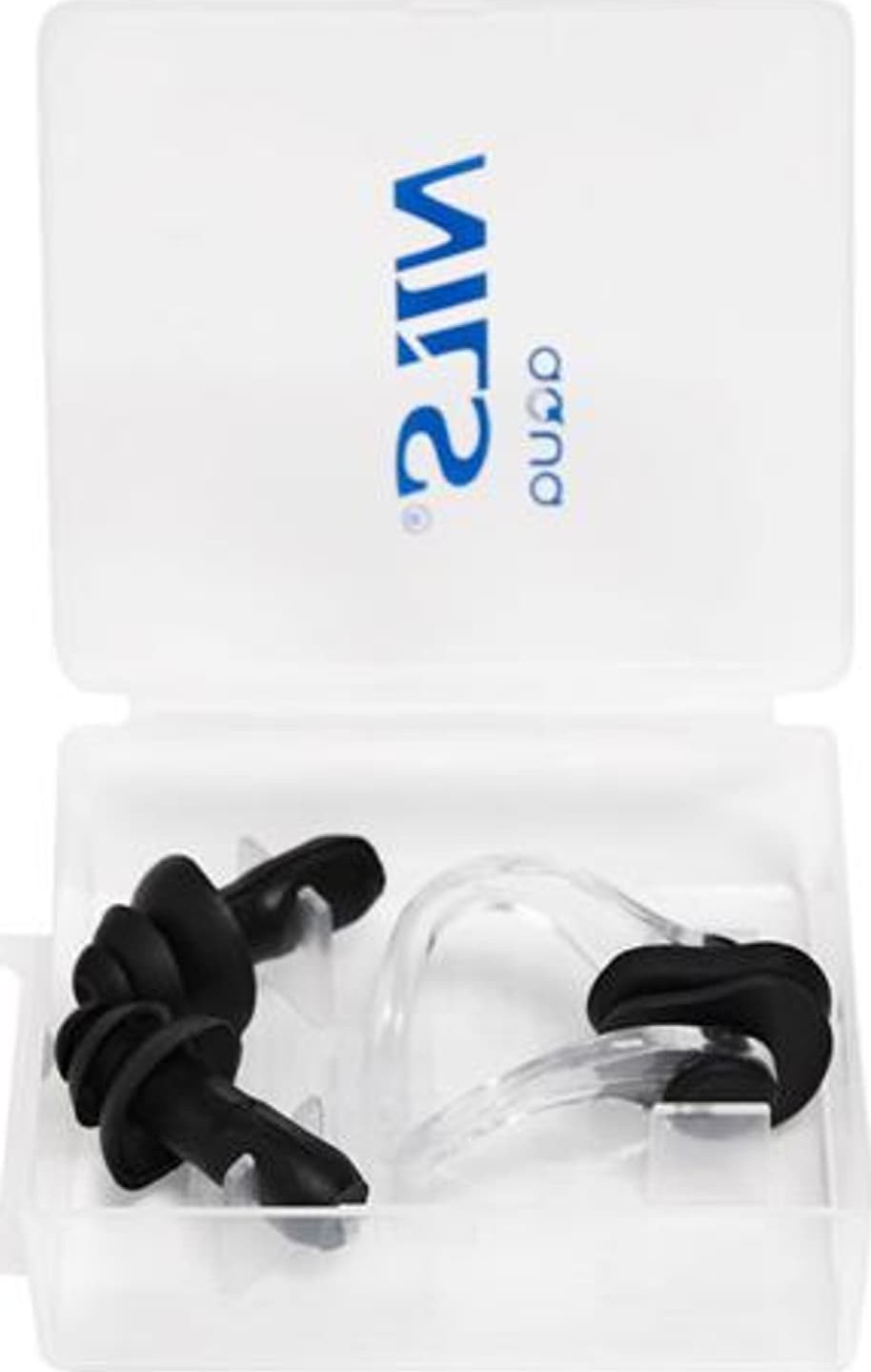 Nils Extreme NQAW30 CZARNY ZESTAW PŁYWACKI SILIKONOWE ZATYCZKI DO USZU I NA NOS NILS AQUA