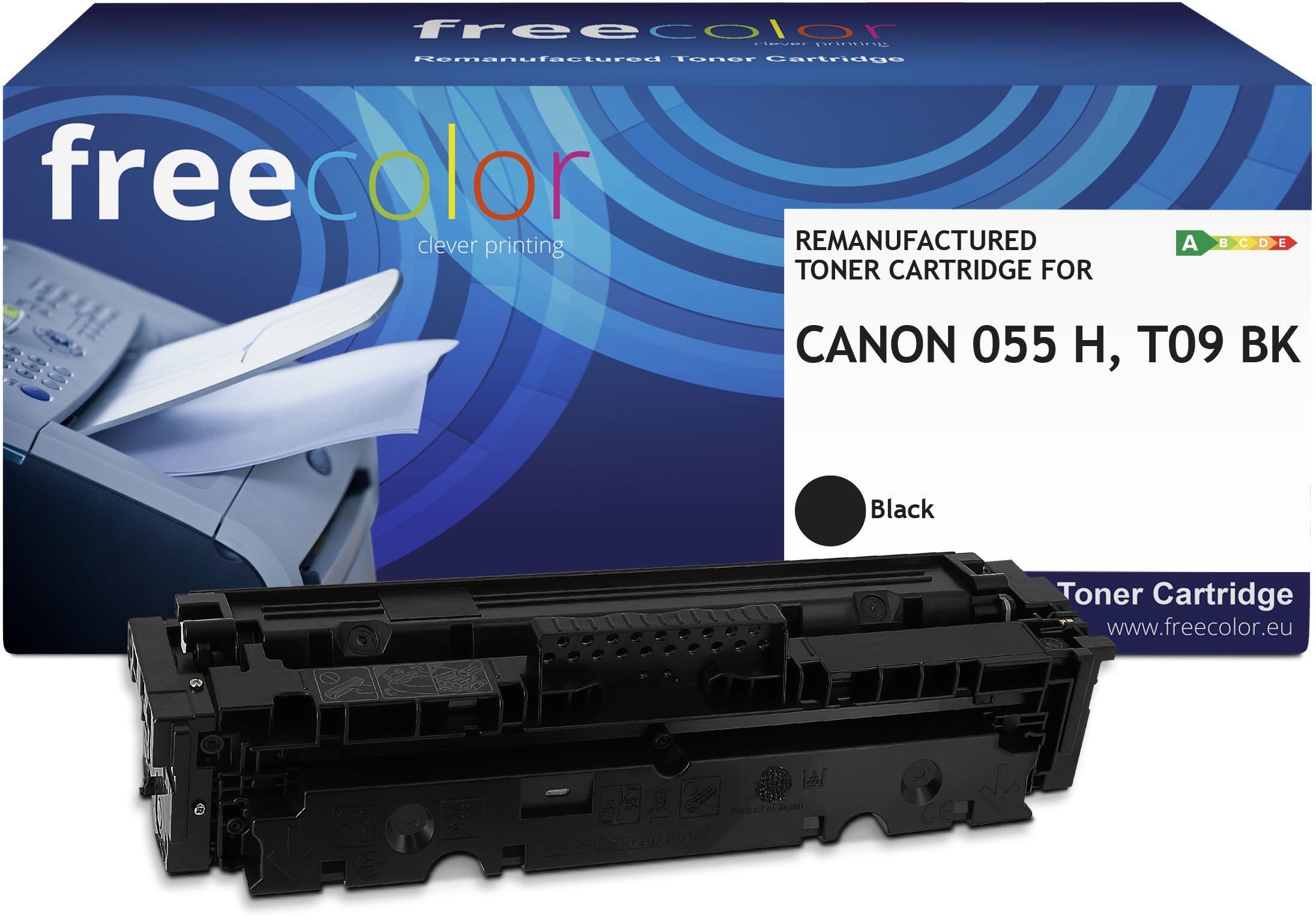 Toner Freecolor Toner Canon 055H (3020C002) black 7600 stron remanufactured