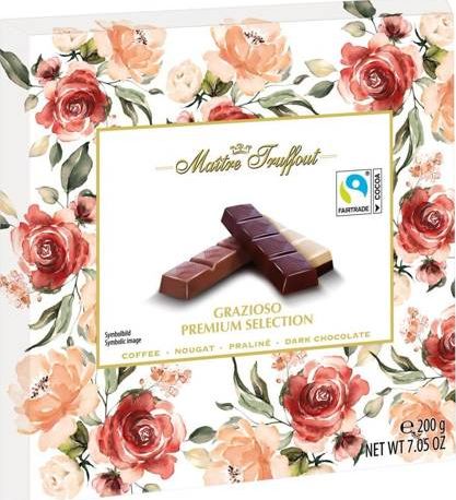 MaitreTruffout MaitreTruffout Grazioso Premium Selection Mieszanka Czekoladek 200 g