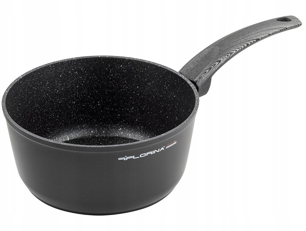 RONDEL BONO 20 CM 2,4L. IND. by M.G. (CZARNY, POWŁOKA IMITUJĄCA KAMIEŃ, UCHWYT CZARNY)