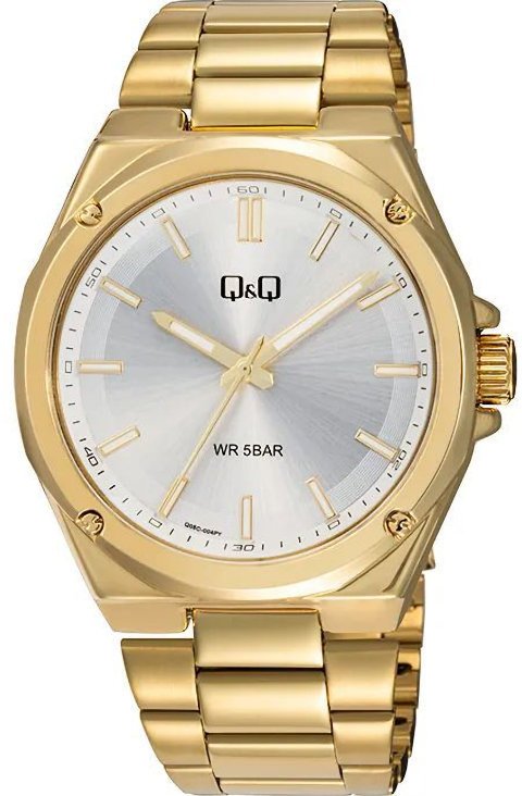 Zegarek Q&Q Q05C-004P męski wodoszczelny srebrna tarcza .