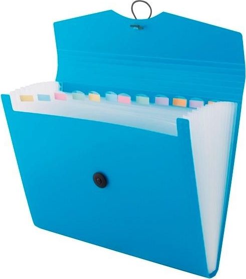 D.Rect Teczka A4 12 przegródek niebieska D.RECT