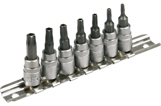 Topex Zestaw nasadek trzpieniowych Torx z otworem 1/4" T10-T40 7szt. (39D378)