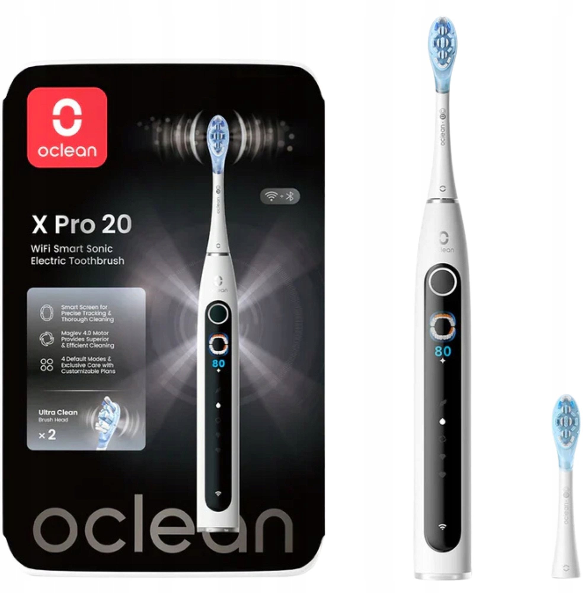 Oclean X Pro 20 electric toothbrush, white