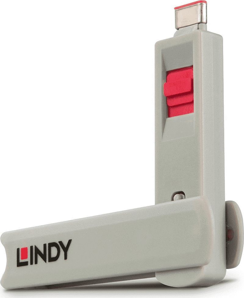 Lindy Zestaw 4 blokad USB-C Czerwony