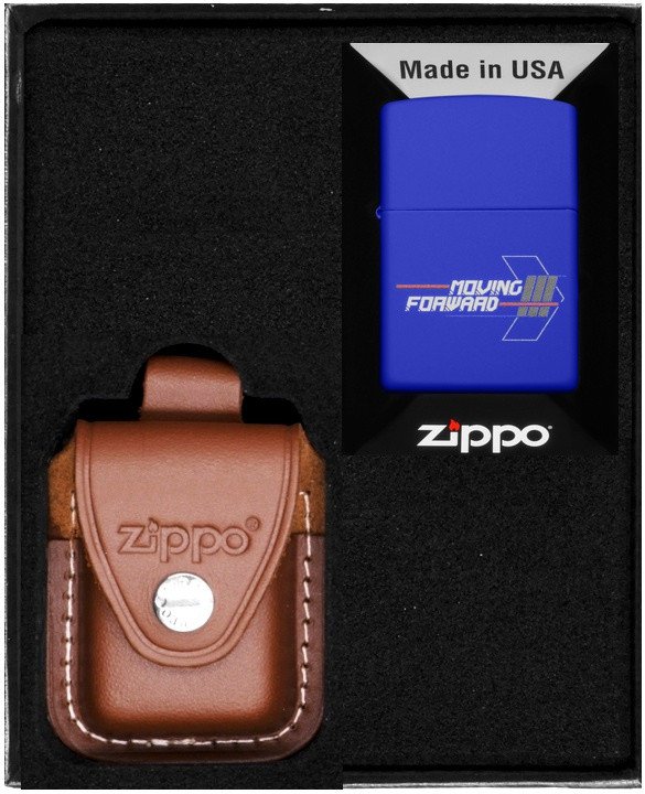 Zestaw ZIPPO Zapalniczka MOVING FORWARD DESIGN Prezentowy No4