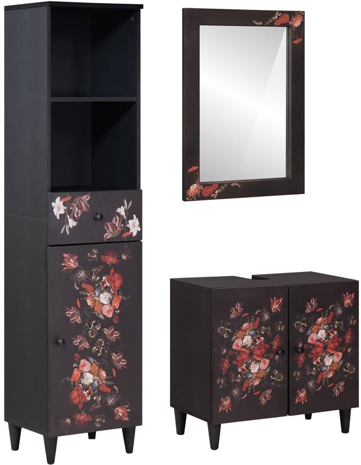 vidaXL Zestaw Szafek Łazienkowych z szufladą 3 pcs Drewno mango