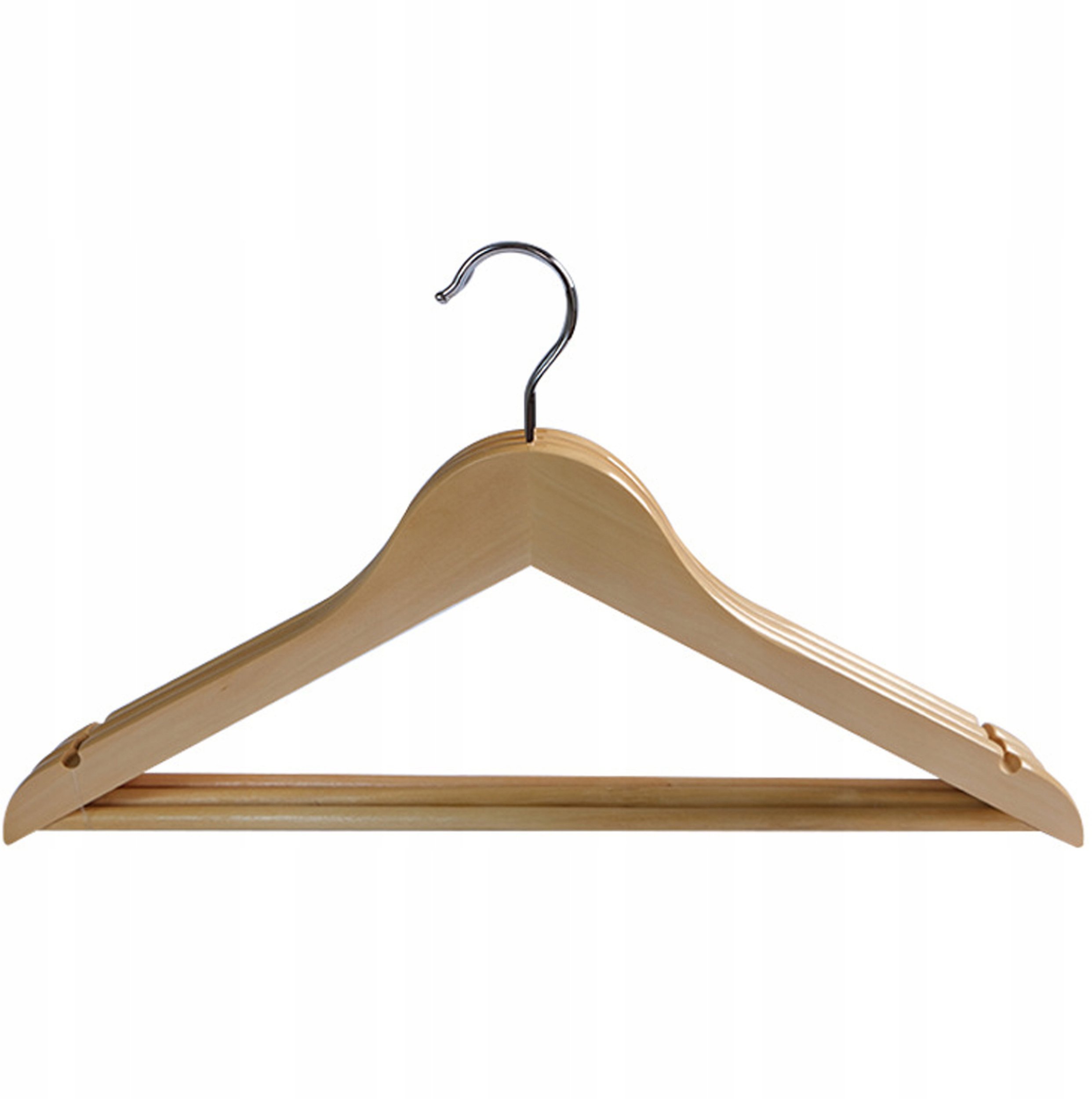 3x wieszak drewniany lakierowany na ubrania wieszaki drewniane zestaw