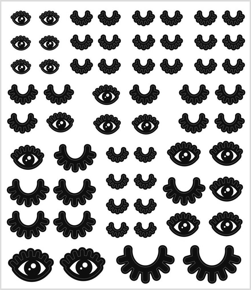 Creativ Company Naklejki Oczy z Rzęsami