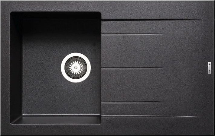Zlewozmywak Pyramis Zlew Pyramis Alazia 79x50 1B1D Czarny 070186312
