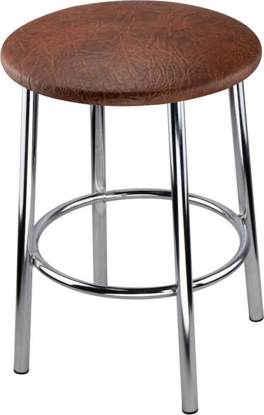 Exmed Taboret Chromowany JOPEK SILVER GNIOT Stołek Kuchenny Wzmocniony