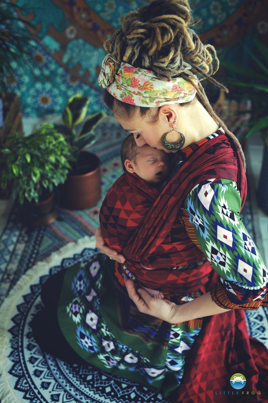 Little Frog Chusta żakardowa Little Frog - Ruby Illusion 5,2 m