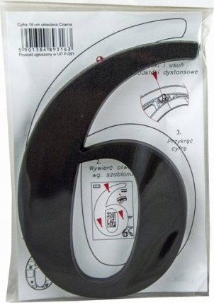 LOB Numer na dom cyfra 6 lub 9 czarna 19 cm