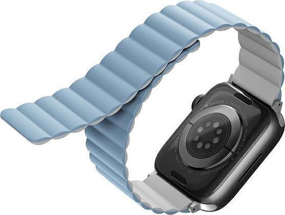 Uniq UNIQ pasek Revix Apple Watch Series 4/5/6/7/SE 40/41mm. Reversible Magnetic biały-niebieski/white-blue