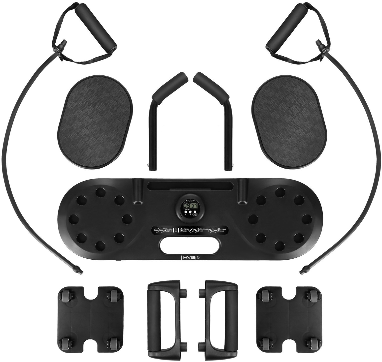 HMS Platforma do ćwiczeń DBP02 3w1 z uchwytami, linkami i kółkami