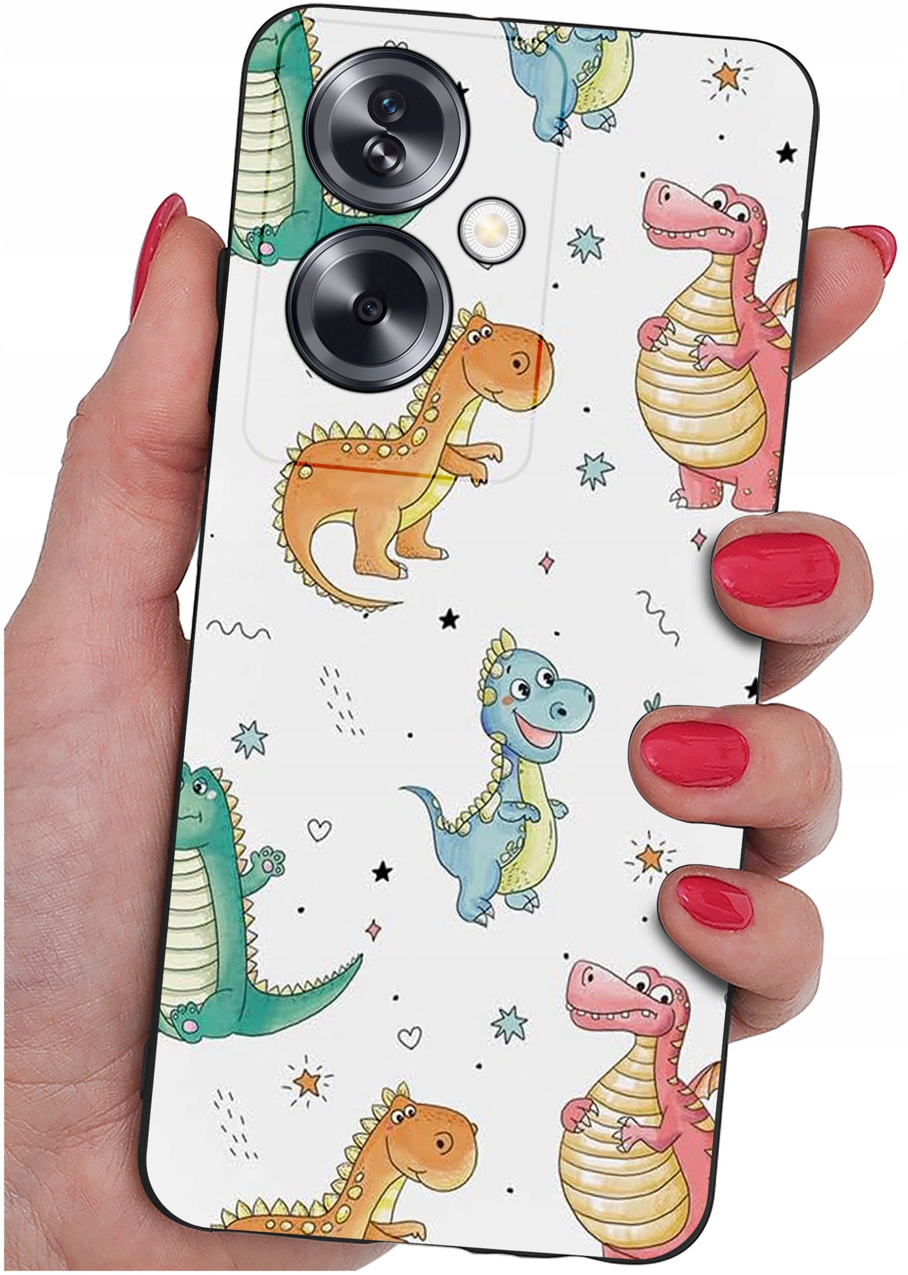 ETUI do Oppo A79 5G WZORY |SILIKONOWE MATT CASE + SZKŁO ochronne 9H