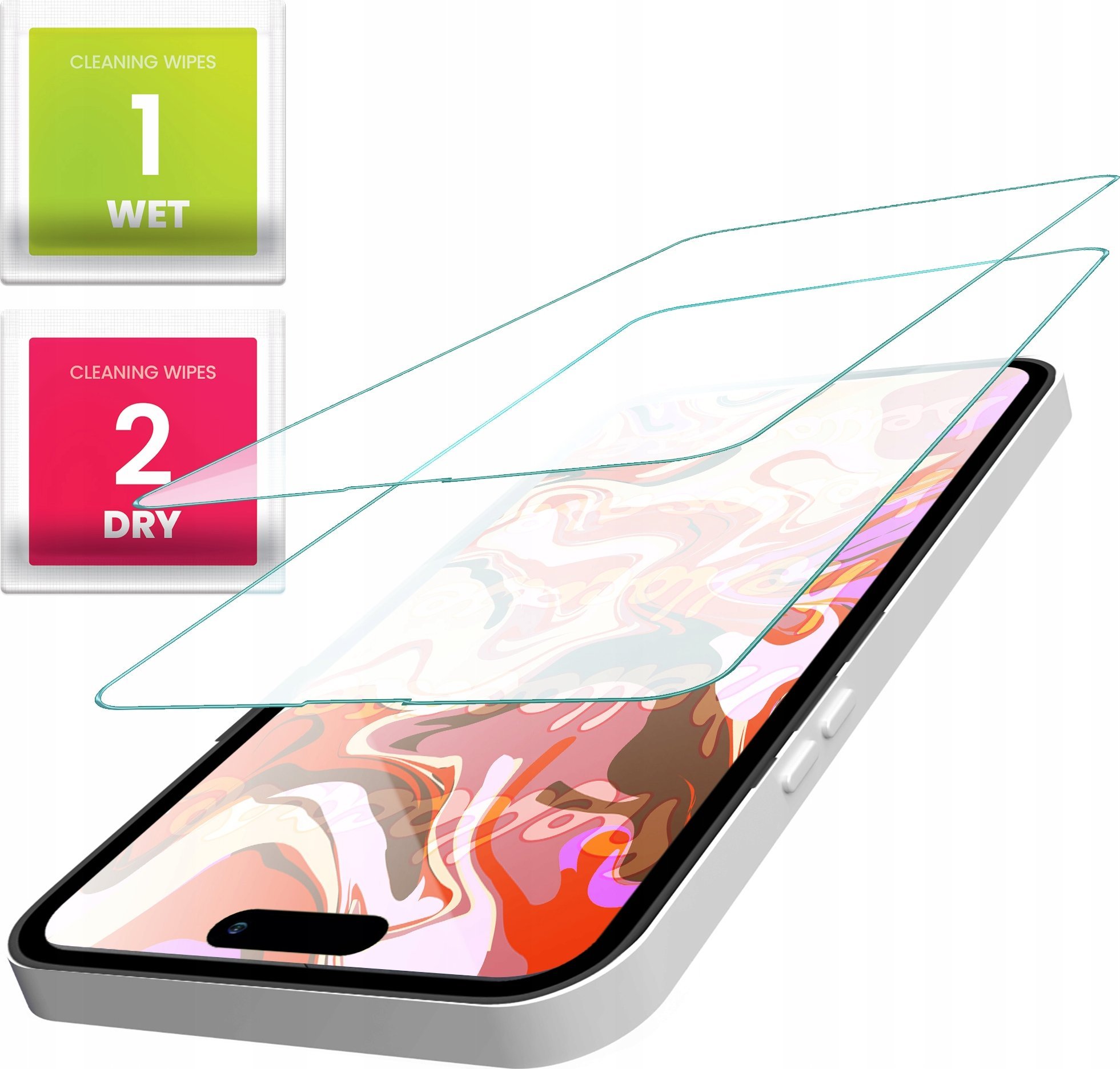 Hello Case 2-PAK Szkło Hartowane do Iphone 14 Pro Max (szybka, płaskie 2.5D, ochronne)