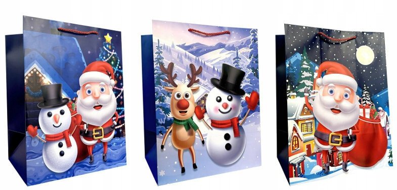 Torebka ozdobna prezentowa JP 1711-SD20 31x40x20 cm mix cena za 1 szt