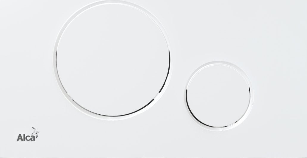 ALCADRAIN THIN - Przycisk sterujący do systemów podtynkowych, biały-połysk