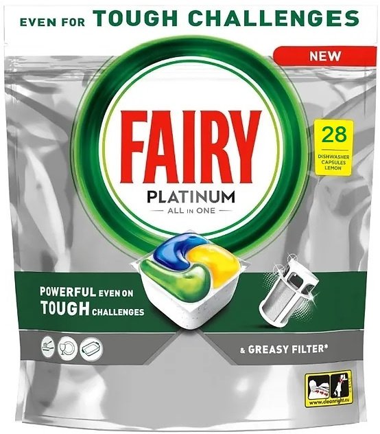 Fairy Kapsułki do zmywarki Platinium All in one Cytrynowy (28)