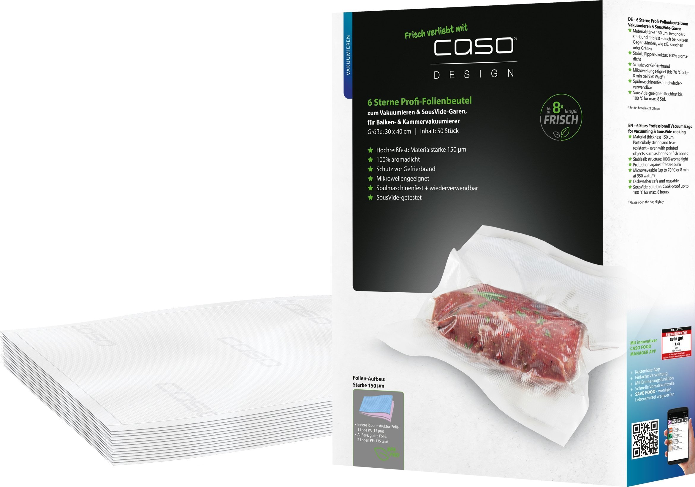 Caso Zestaw worków do zgrzewania Profi 30 x 40 cm (50 Szt.)