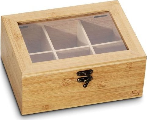 Kela Pojemnik na torebki herbaty, bambus/akryl, 21 x 16 x 9 cm Tea / Kela