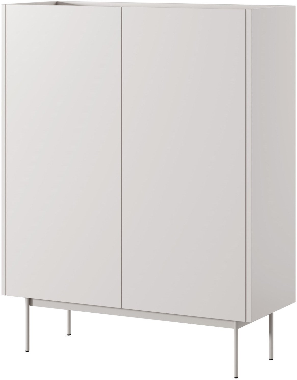 Komoda Lumo KD97cm Dwudrzwiowa w kolorze cashmere i metalowymi nogami
