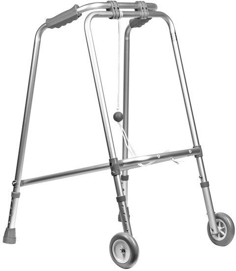 Balkonik dla seniora składany z kulką dwukołowy chodzik dla osób starszych