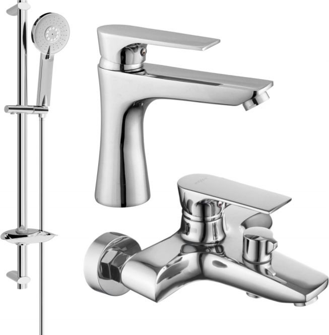 Mexen Mexen Axel DB40 zestaw wannowy, chrom - 73803DB40-00