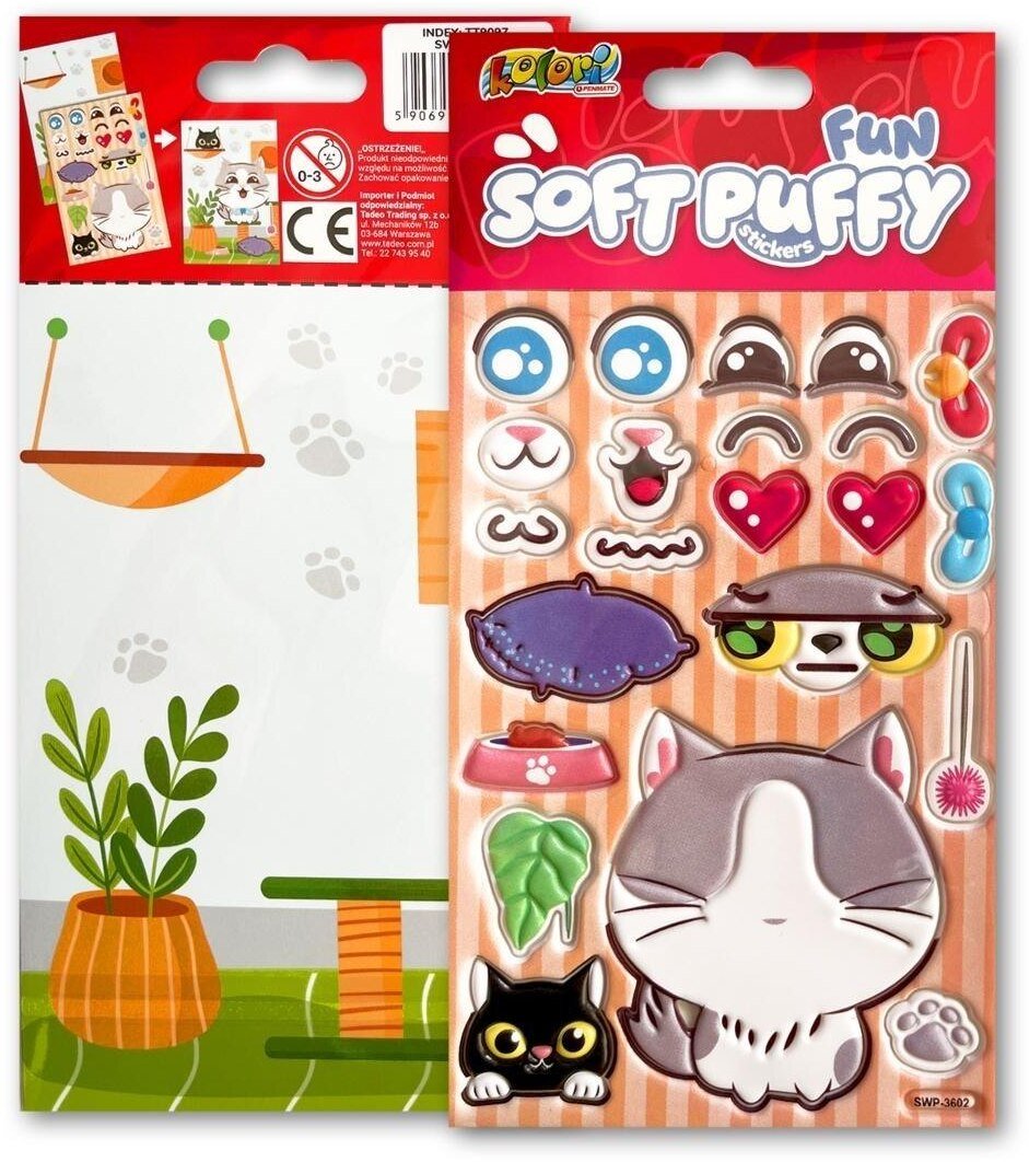 Naklejki puffy Fun with Kitty