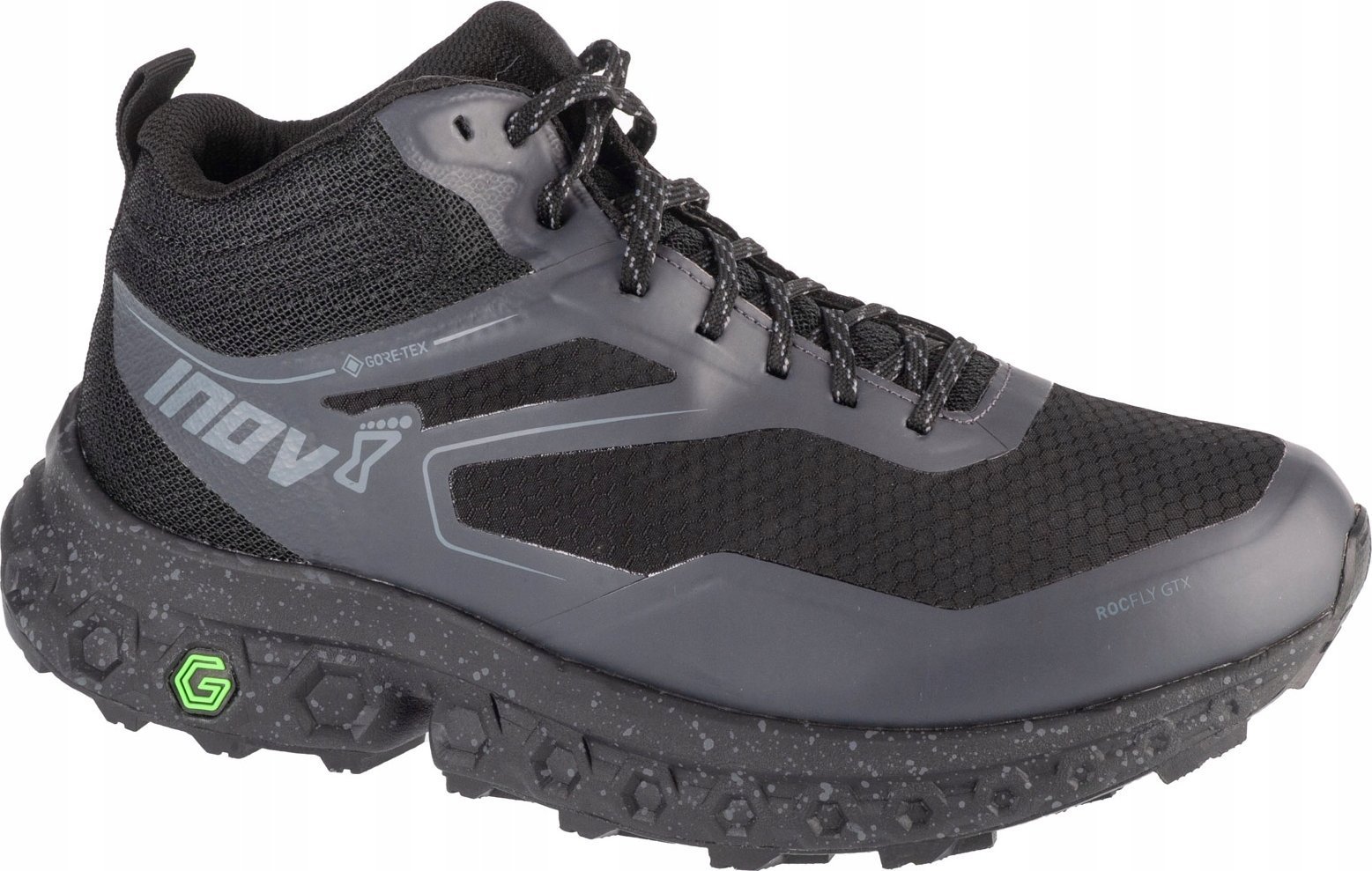 Buty trekkingowe męskie Inov-8 Inov-8 RocFly G 390 GTX 001101-BK-S-01 Czarne 43